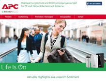 Tablet Screenshot of apc-home.de